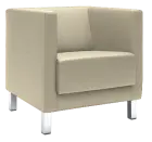 VELA - 1H, křeslo, koženka SL 28 - koženka slonová kost